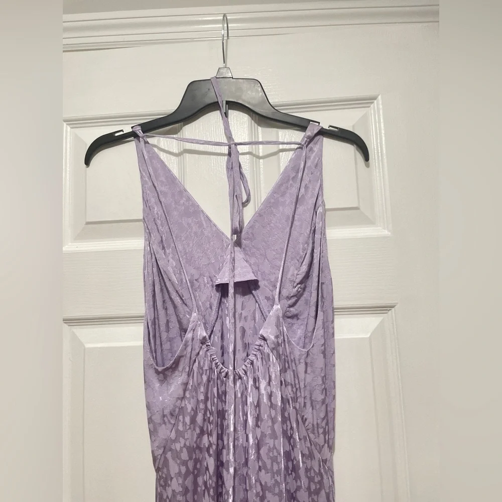 NEW TOPSHOP Heart Jacquard Satin Slip Dress Size 8 NWOT - Picture 9 of 10